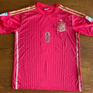 FIFA World Cup 2014 Brazil red Spain Xavi jersey